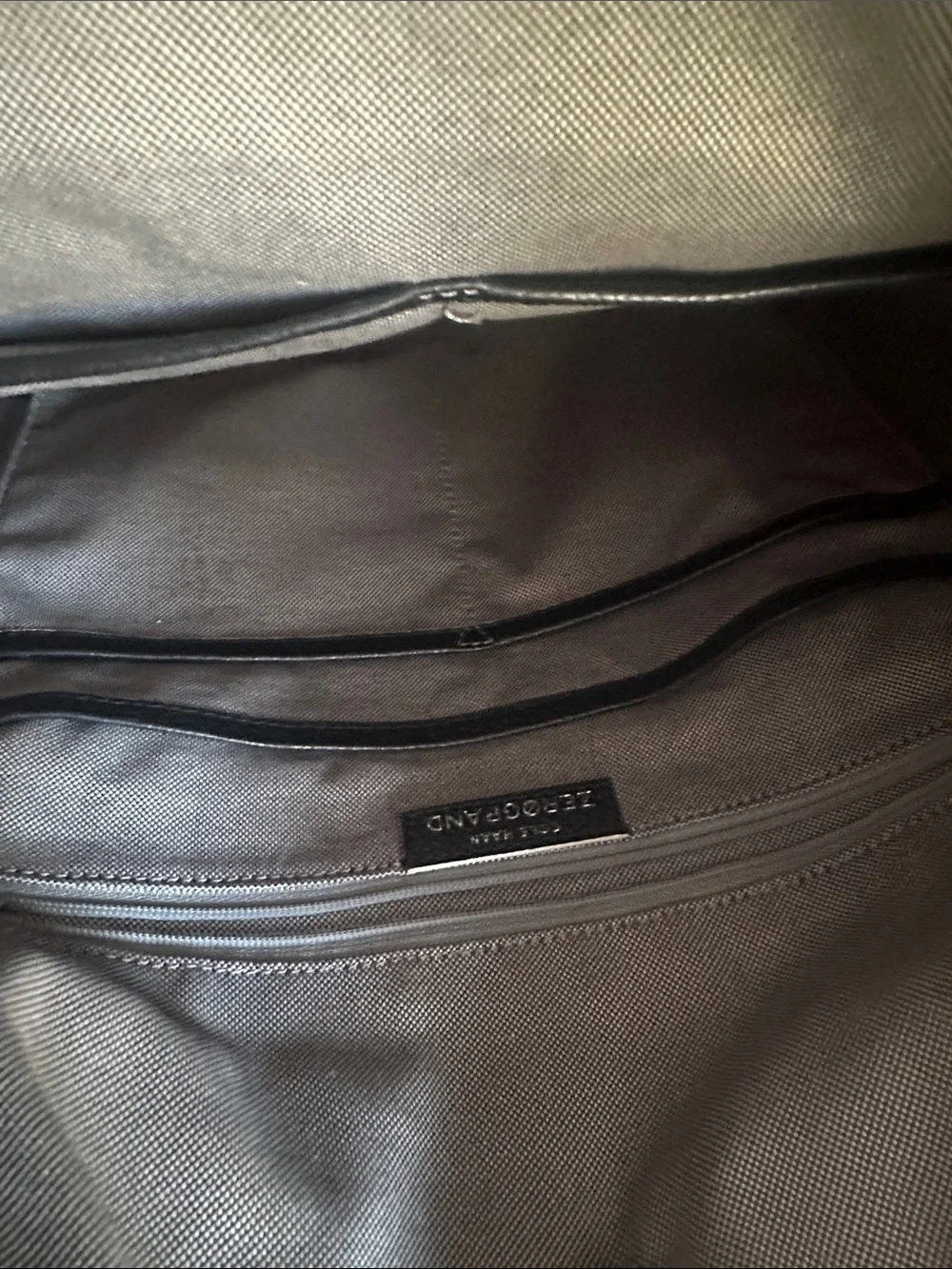 Cole Haan Zerogrand Convertible Nylon Backpack Tote in black with lime green